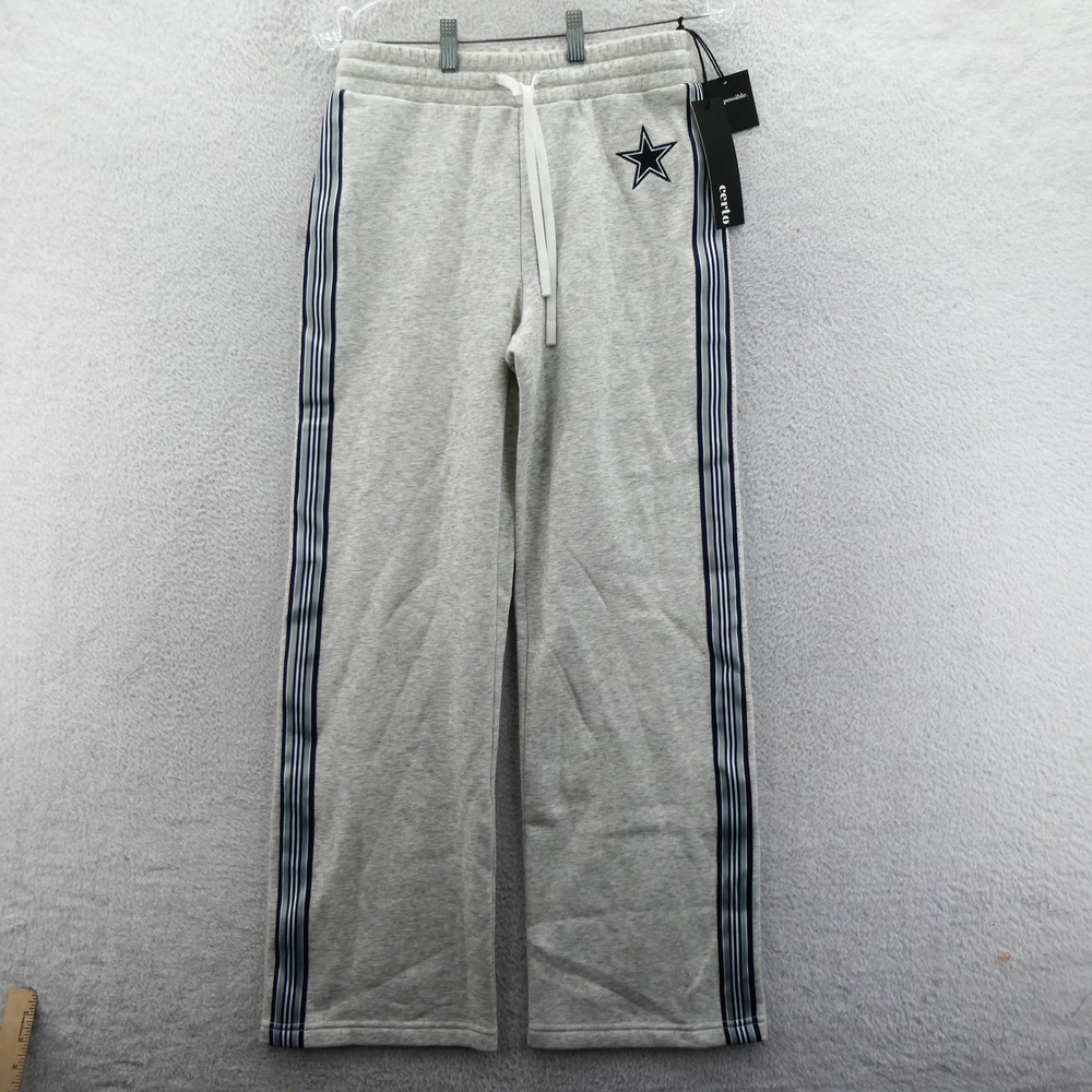 Certo Dallas Cowboys Sweatpants Women Medium Dallas Cowboys Gray Striped Fleece‎